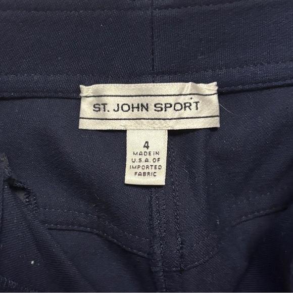 St. John Sport Classic Navy Blue Straight Leg Pant, Womens size 4 - Picture 4 of 10